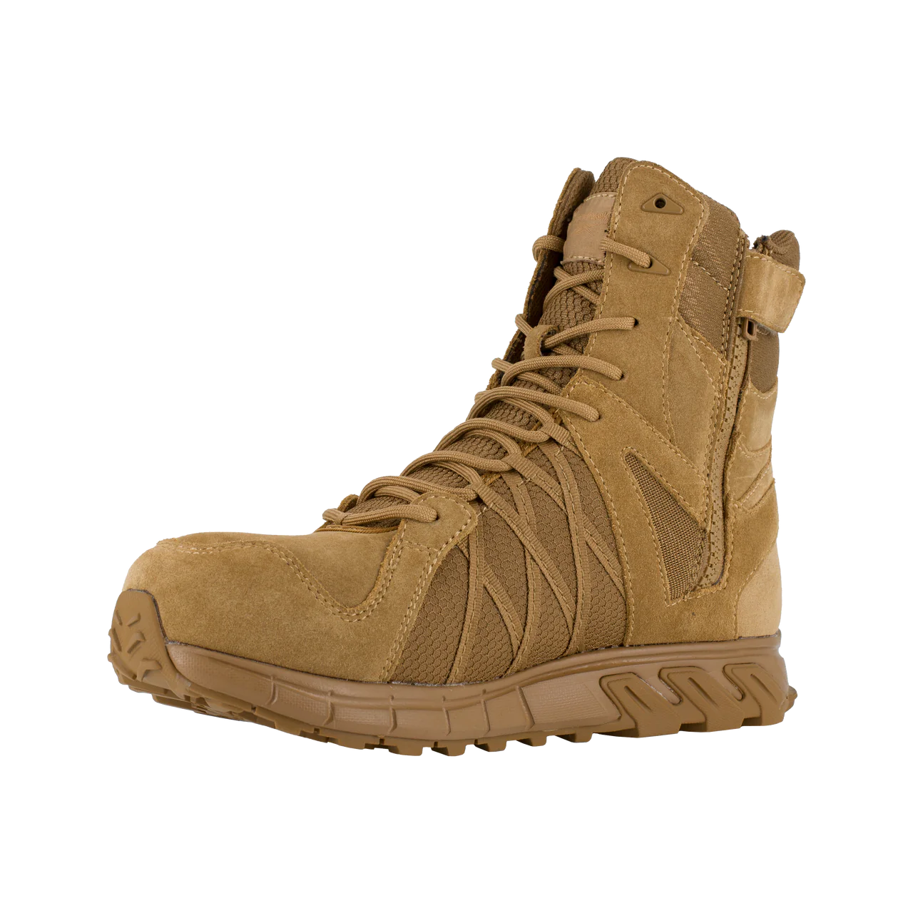 Reebok Trailgrip Tactical 8" Waterproof Insulated Composite Toe Boot with Side Zipper - Coyote - Men - RB3461