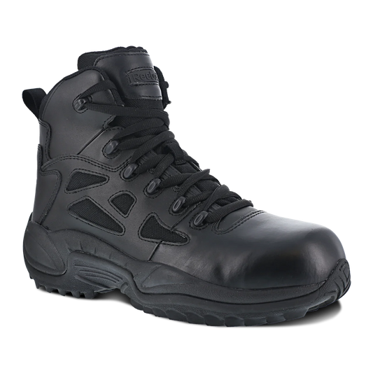 Reebok Rapid Response 6" Stealth Boot with Side Zipper - Black - Women - RB864