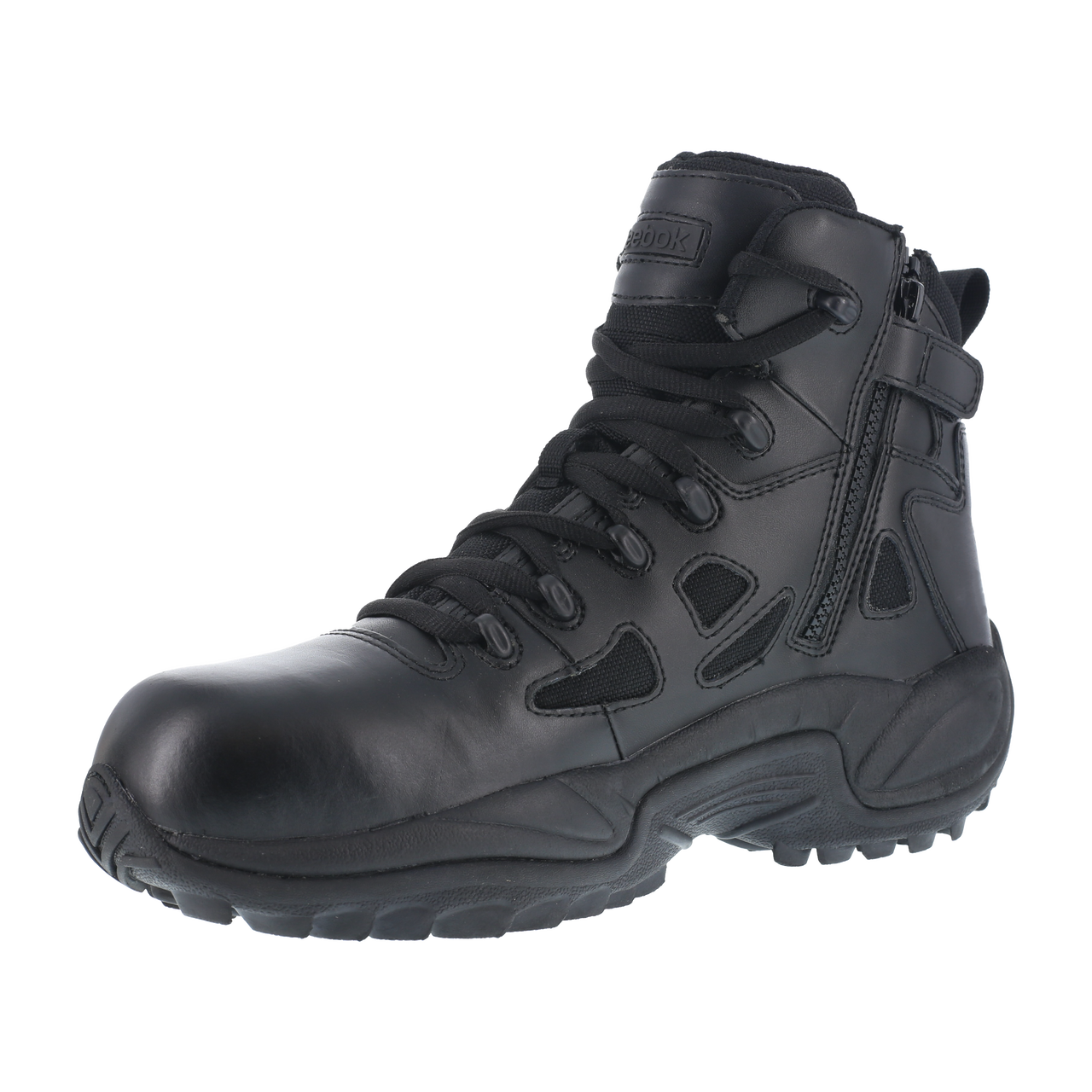 Reebok Rapid Response 6" Stealth Boot with Side Zipper - Black - Women - RB864