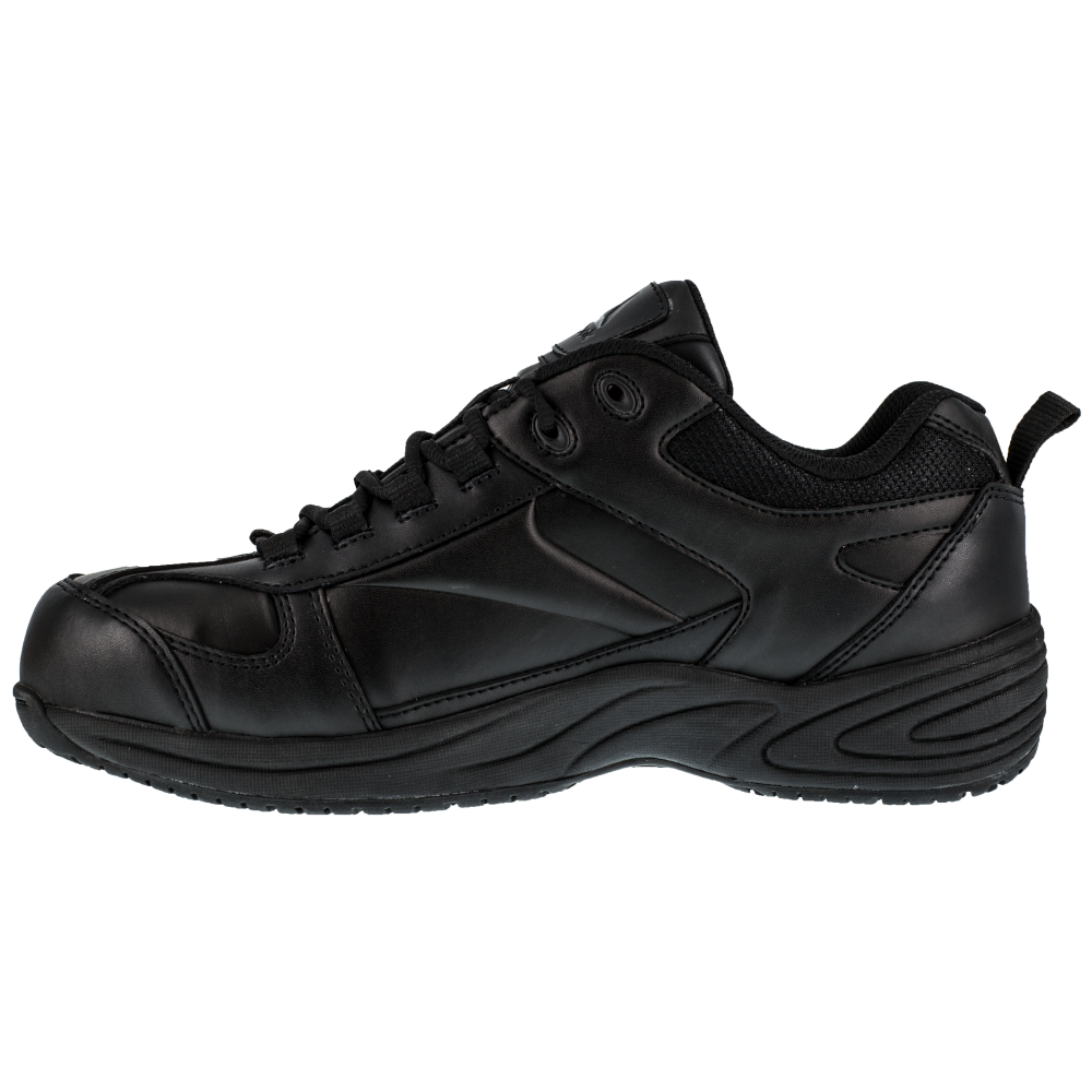 Reebok Jorie Street Sport Jogger Composite Toe Work Shoe RB186 - Black Leather - Women