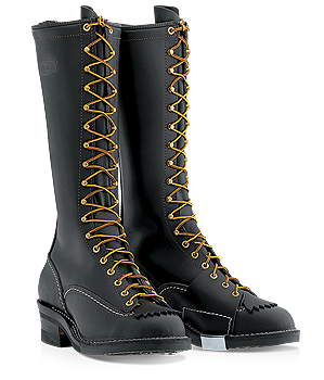 Wesco Highliner 16" Lace-To-Toe with Side Plate Boots - Black - Men - 9716