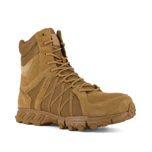 Reebok Trailgrip Tactical 8" Waterproof Insulated Composite Toe Boot with Side Zipper - Coyote - Men - RB3461