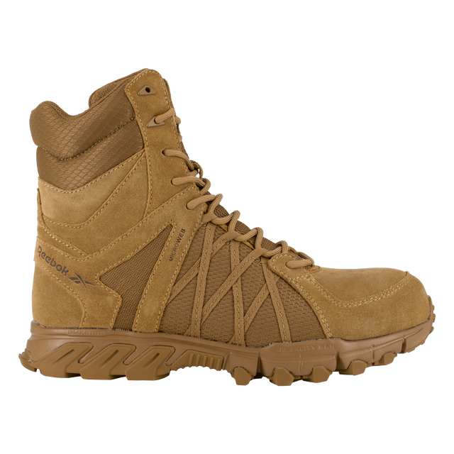 Reebok Trailgrip Tactical 8" Waterproof Insulated Composite Toe Boot with Side Zipper - Coyote - Men - RB3461